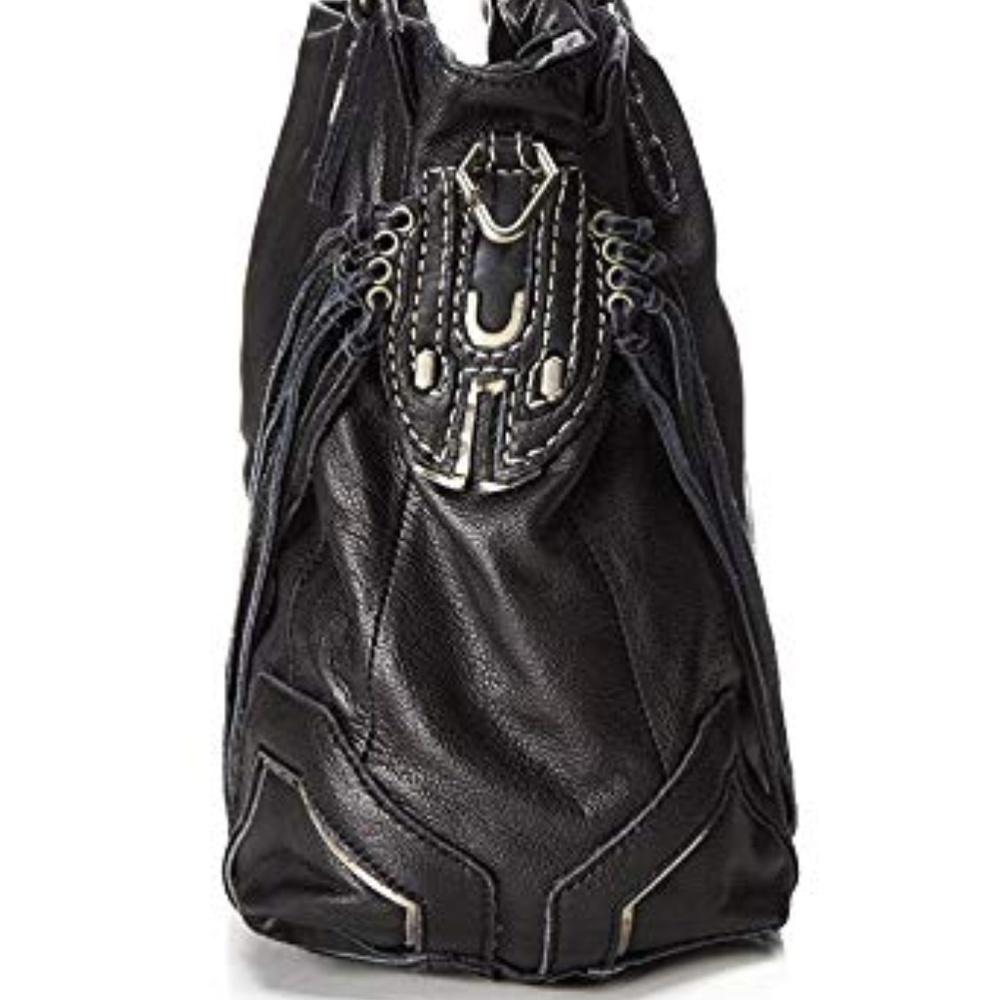 Liebeskind Berlin Kobe Blck Leather Fringe Satchel - Picture 4 of 8